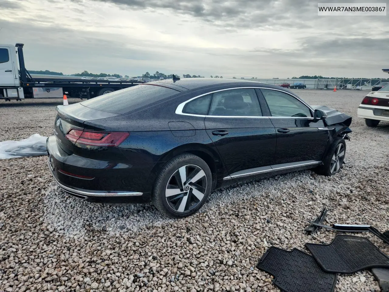 2021 Volkswagen Arteon Se VIN: WVWAR7AN3ME003867 Lot: 56463516
