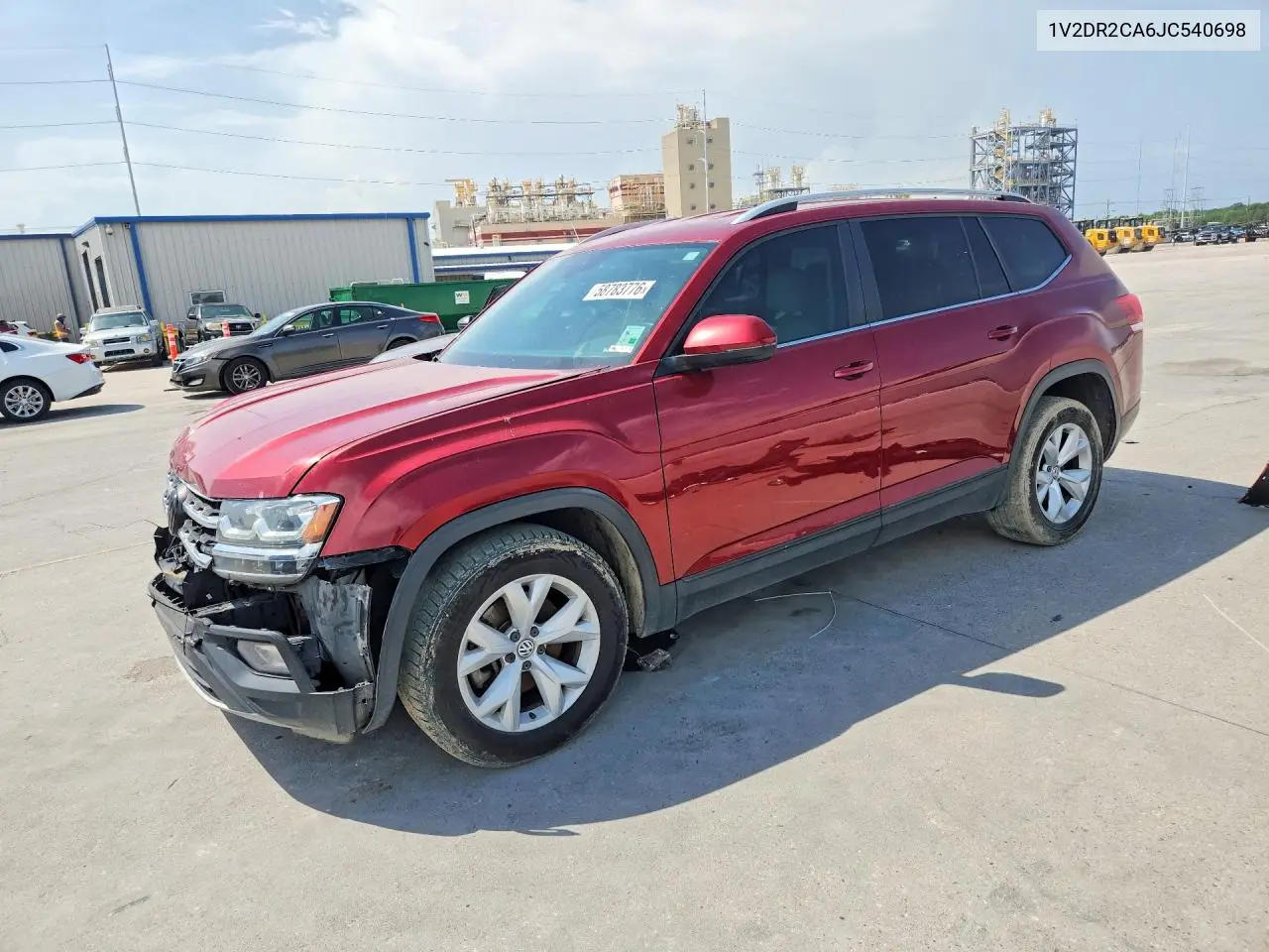 2018 Volkswagen Atlas Se VIN: 1V2DR2CA6JC540698 Lot: 58783776