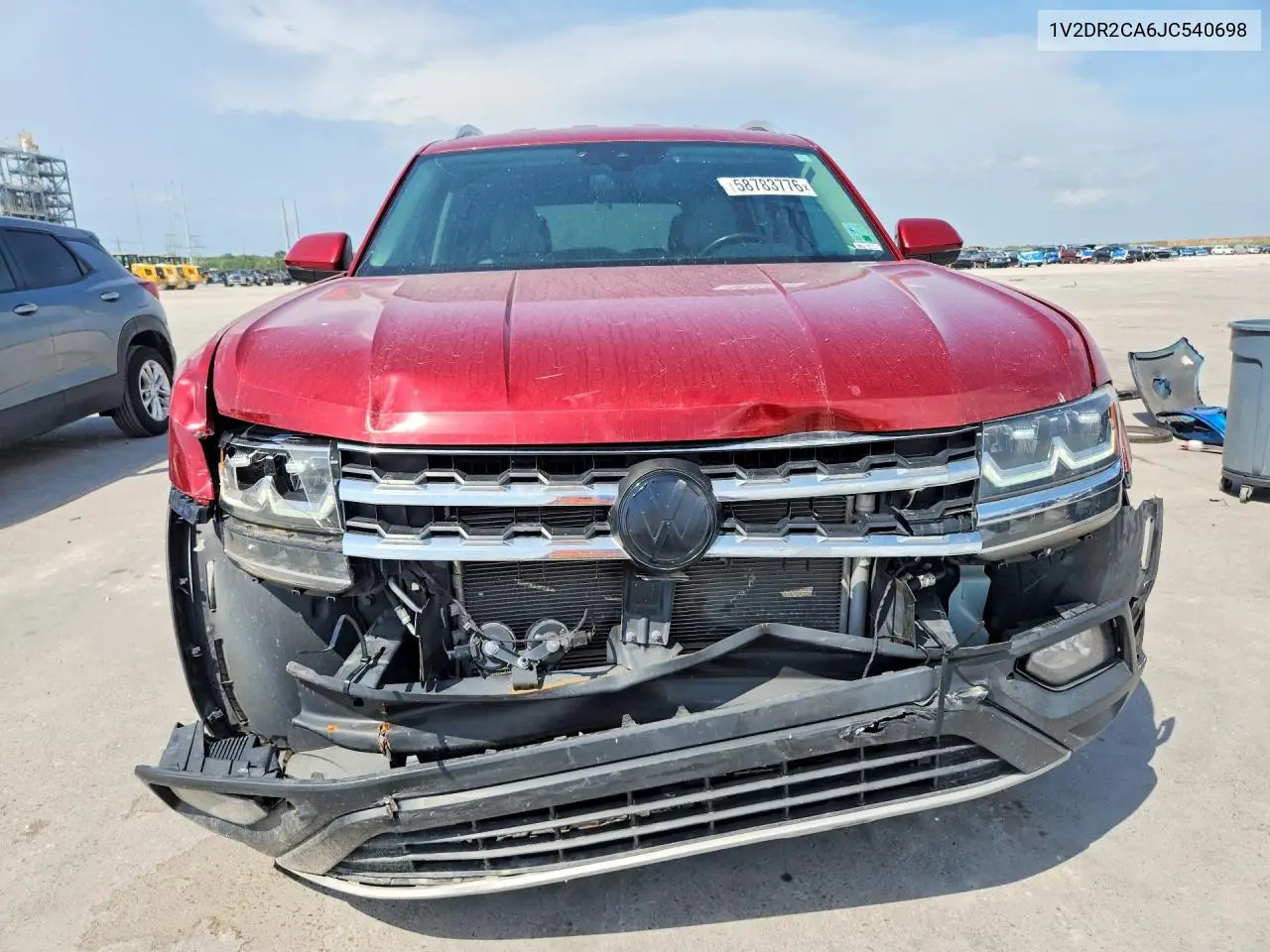 2018 Volkswagen Atlas Se VIN: 1V2DR2CA6JC540698 Lot: 58783776