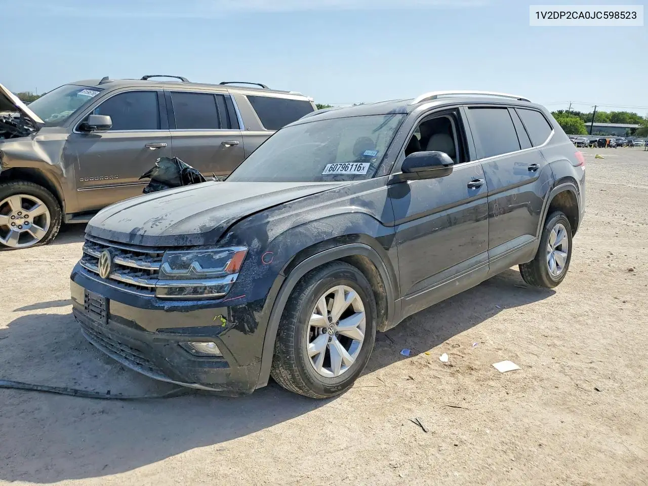 2018 Volkswagen Atlas Se VIN: 1V2DP2CA0JC598523 Lot: 60796116