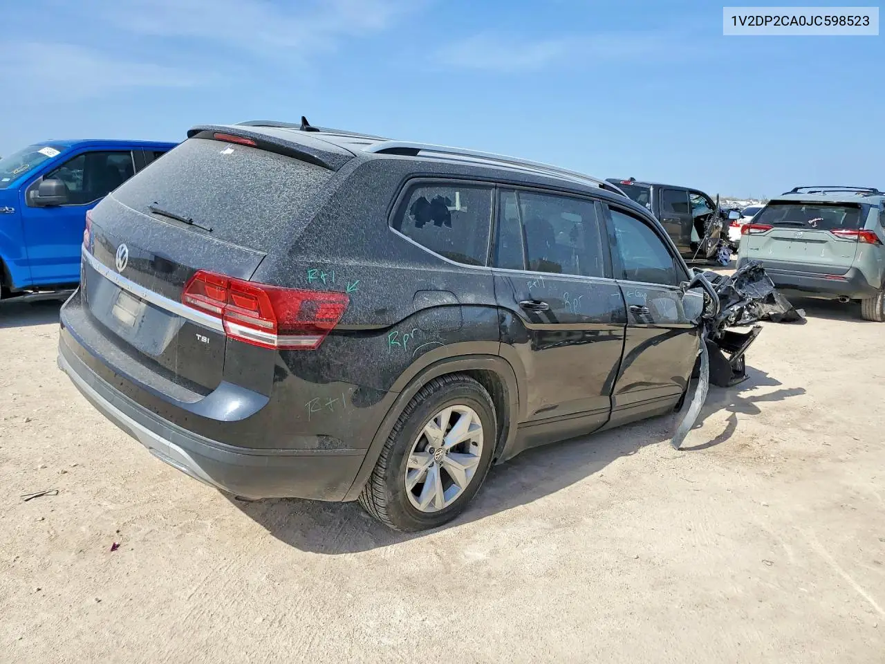 2018 Volkswagen Atlas Se VIN: 1V2DP2CA0JC598523 Lot: 60796116