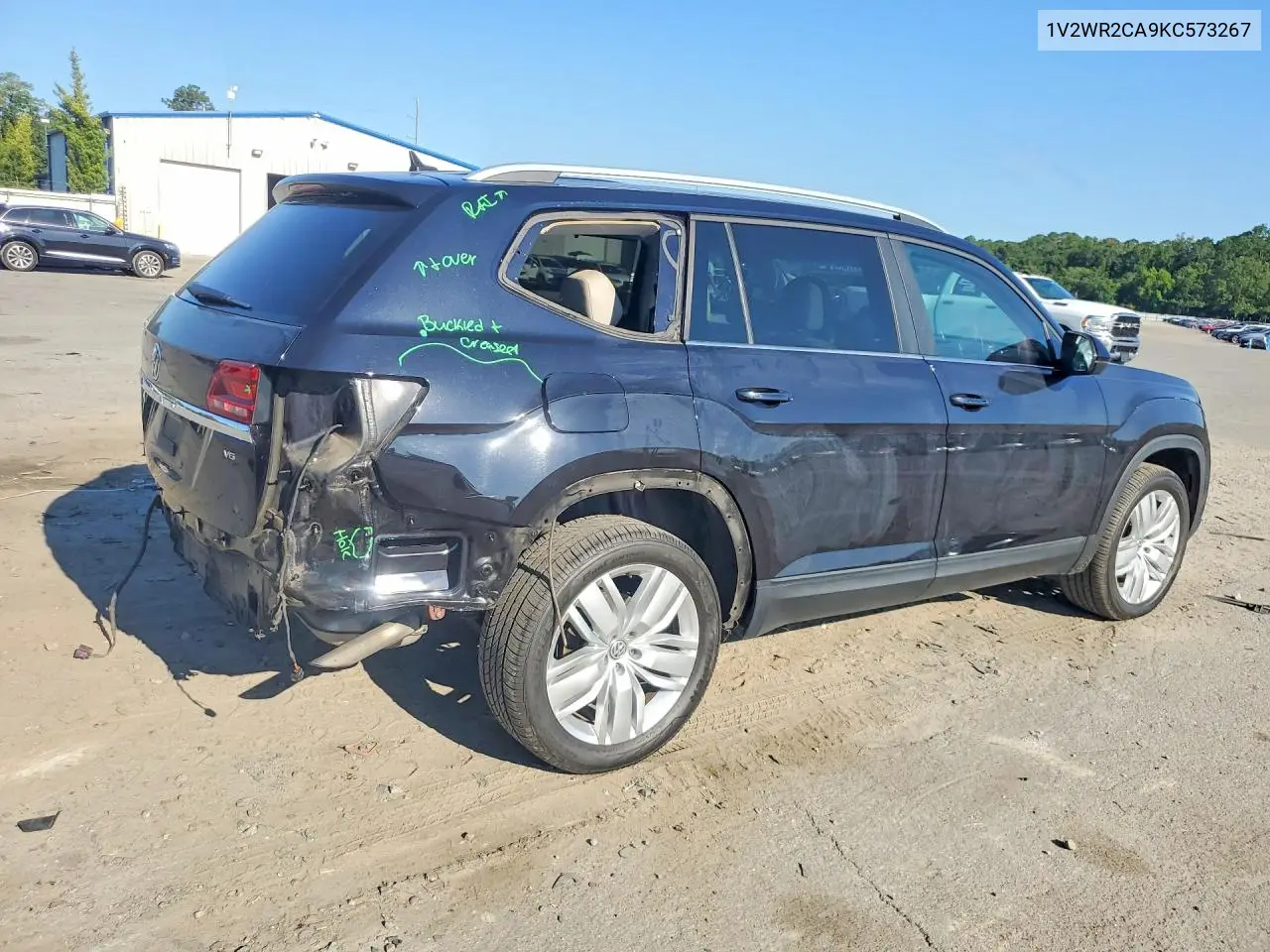 2019 Volkswagen Atlas Se VIN: 1V2WR2CA9KC573267 Lot: 57026186
