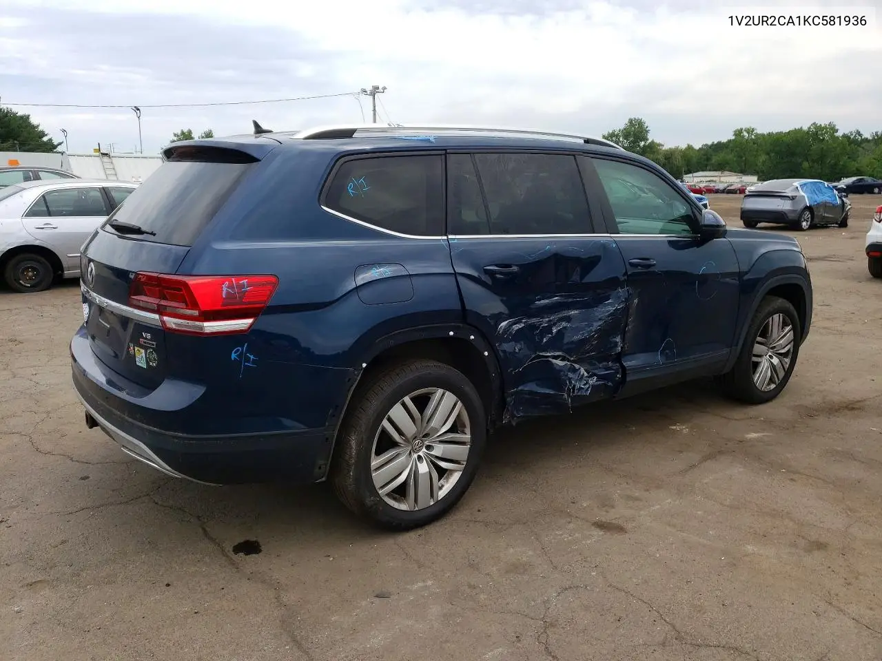 2019 Volkswagen Atlas Se VIN: 1V2UR2CA1KC581936 Lot: 58513126
