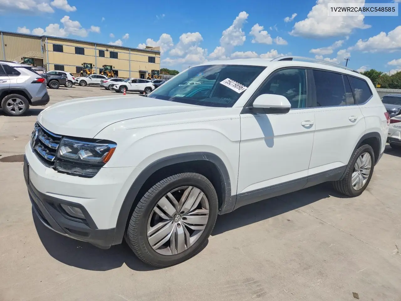 2019 Volkswagen Atlas Se VIN: 1V2WR2CA8KC548585 Lot: 59279896