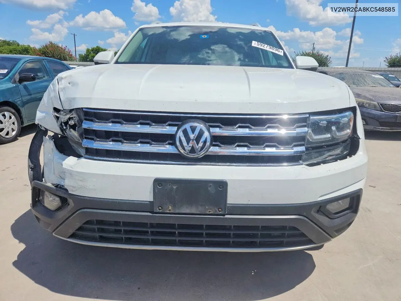2019 Volkswagen Atlas Se VIN: 1V2WR2CA8KC548585 Lot: 59279896
