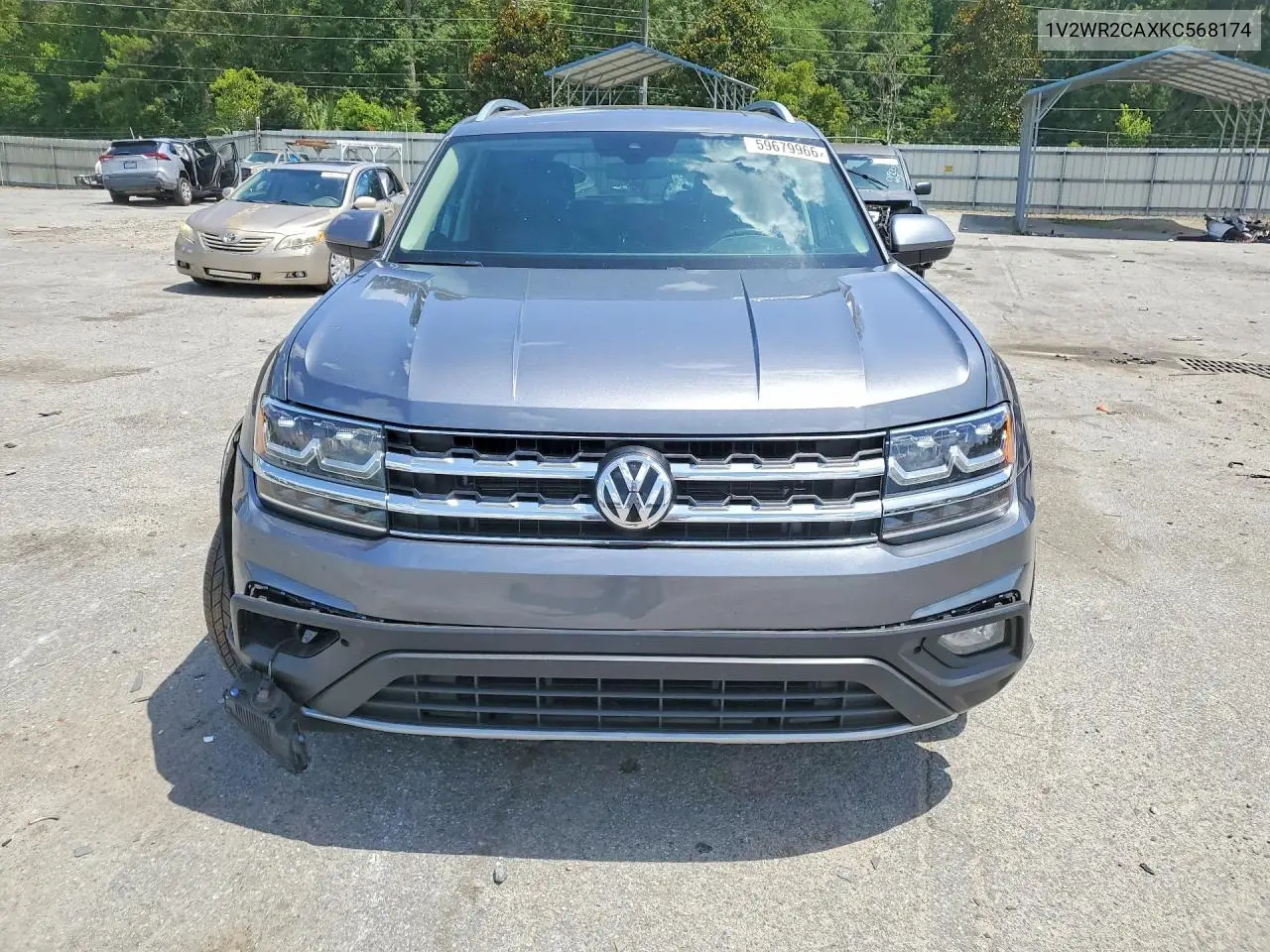 2019 Volkswagen Atlas Se VIN: 1V2WR2CAXKC568174 Lot: 59679966