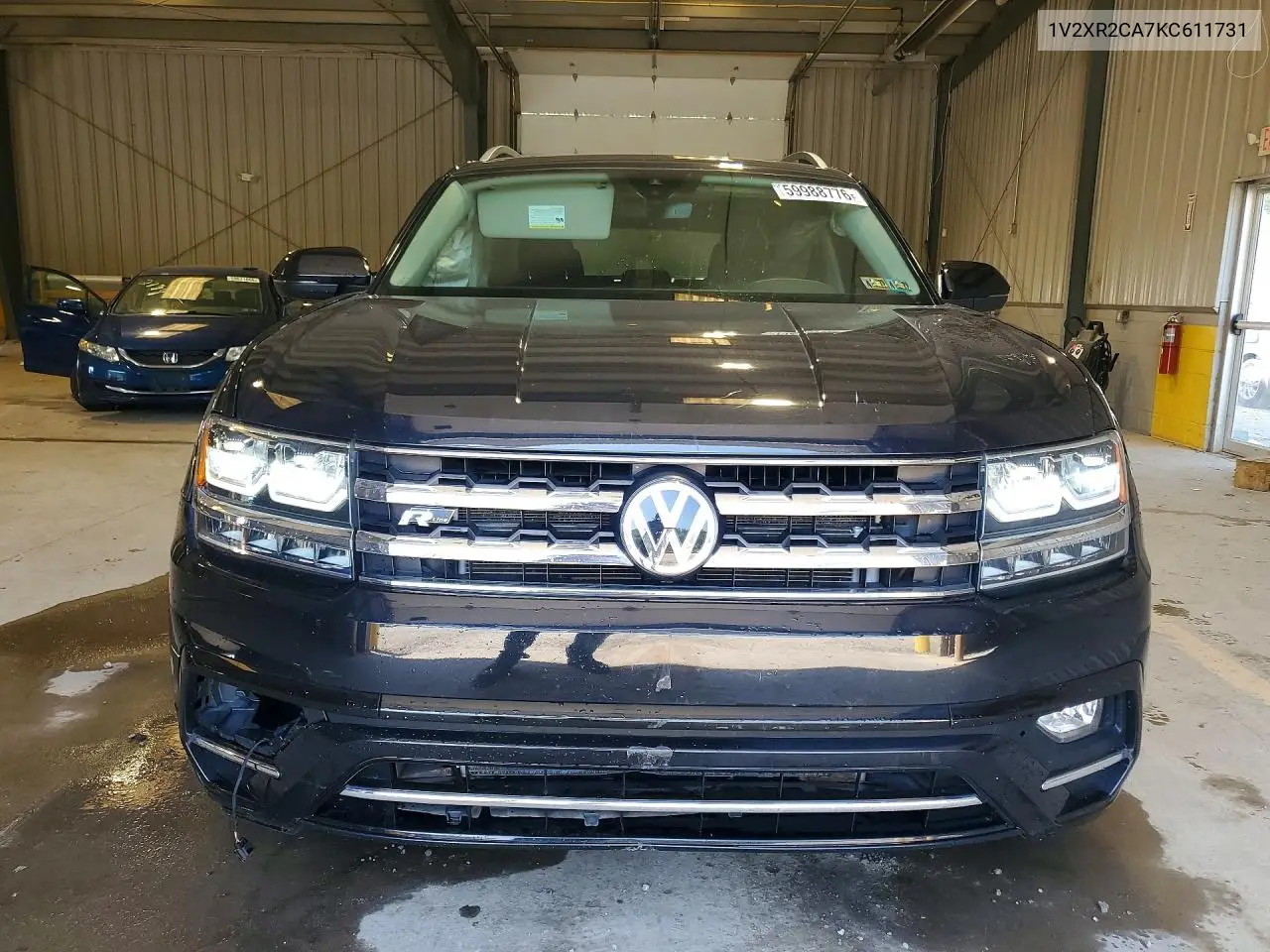 2019 Volkswagen Atlas Se VIN: 1V2XR2CA7KC611731 Lot: 59988776