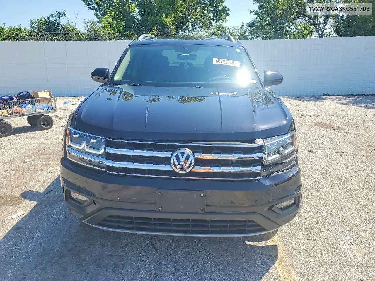 2019 Volkswagen Atlas Se VIN: 1V2WR2CA3KC551703 Lot: 60787336
