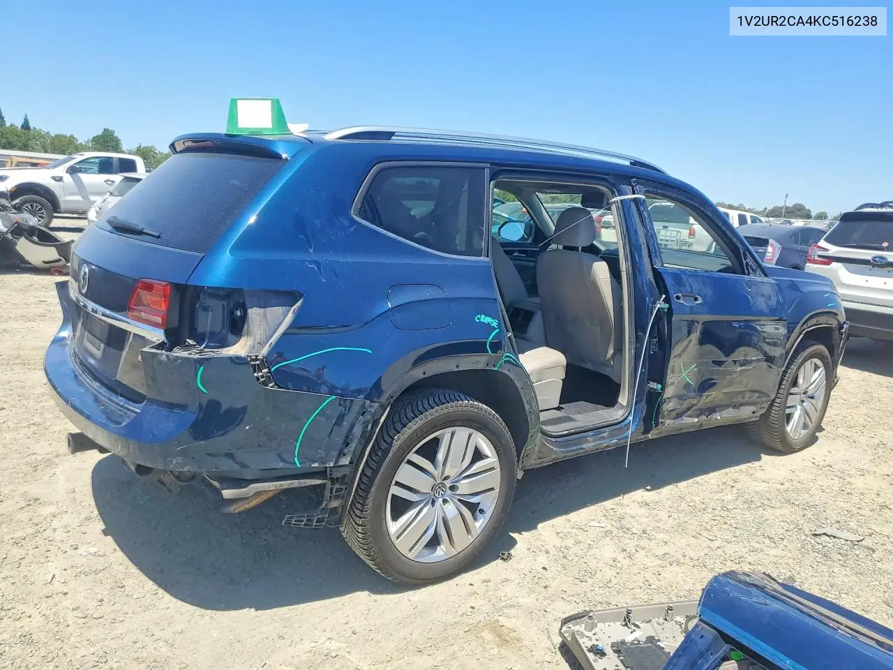2019 Volkswagen Atlas Se VIN: 1V2UR2CA4KC516238 Lot: 61052506