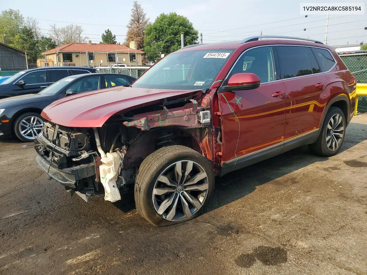 2019 Volkswagen Atlas Sel Premium VIN: 1V2NR2CA8KC585194 Lot: 85447915