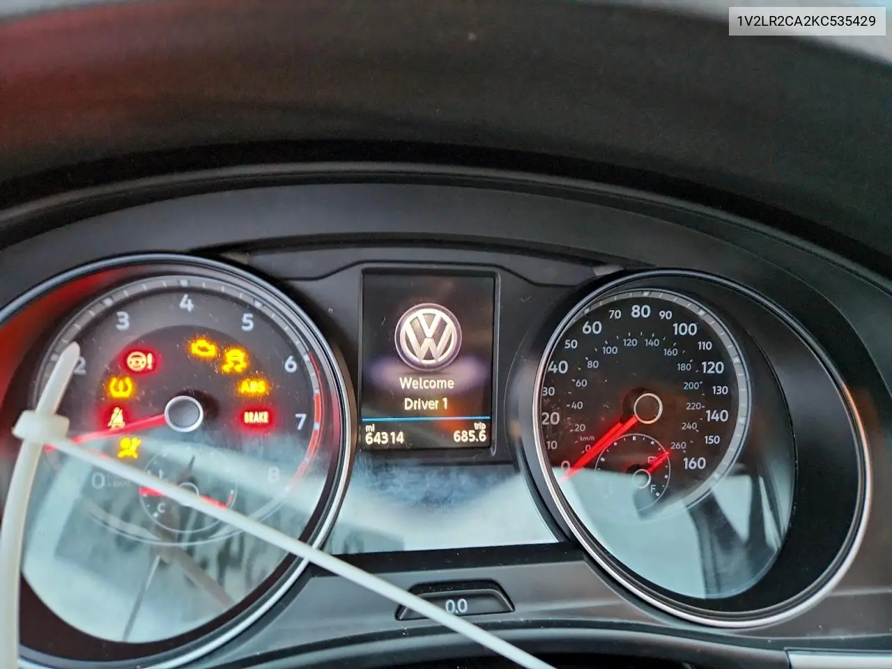 1V2LR2CA2KC535429 2019 Volkswagen Atlas Se