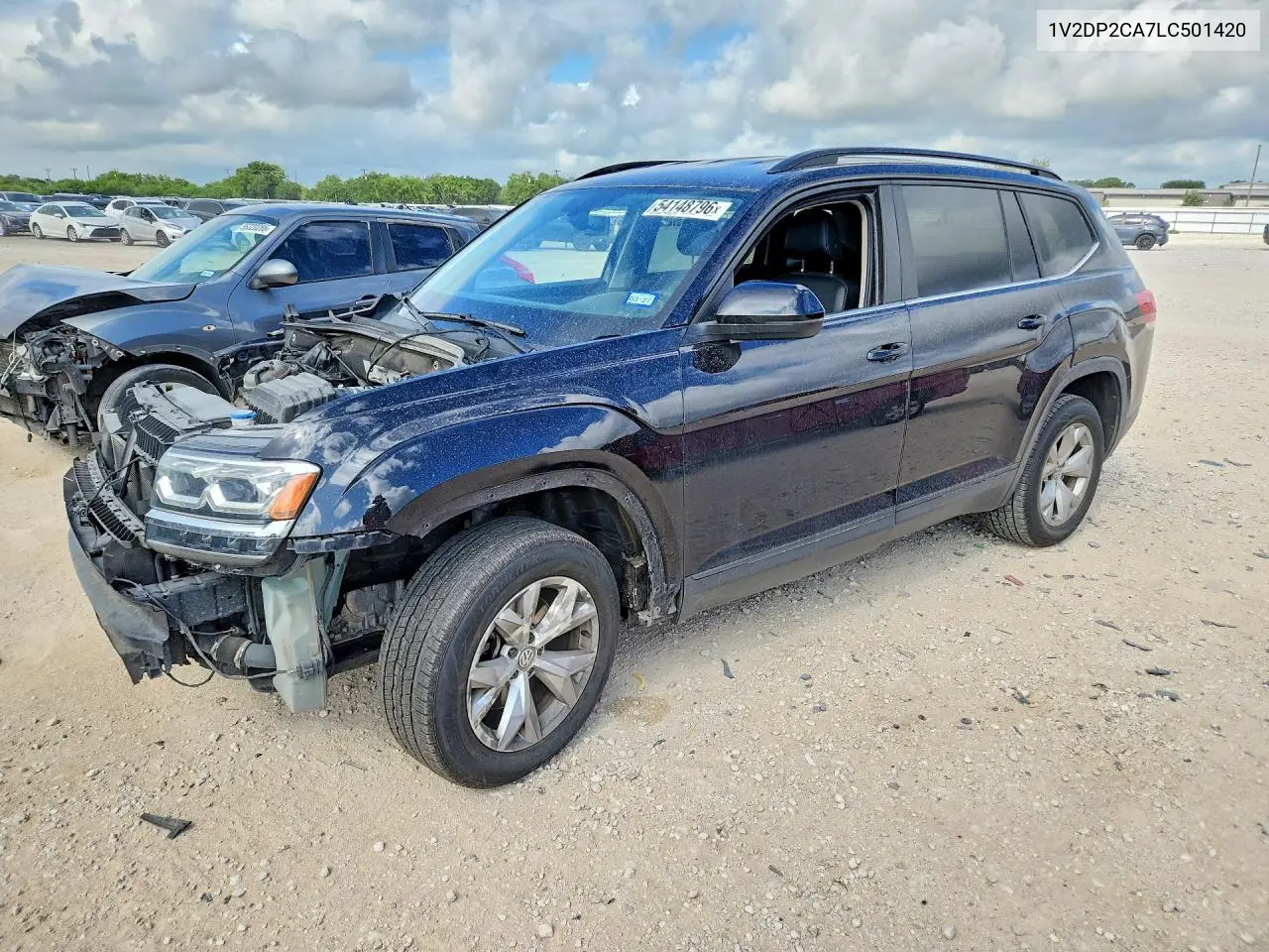 2020 Volkswagen Atlas Se VIN: 1V2DP2CA7LC501420 Lot: 54148796