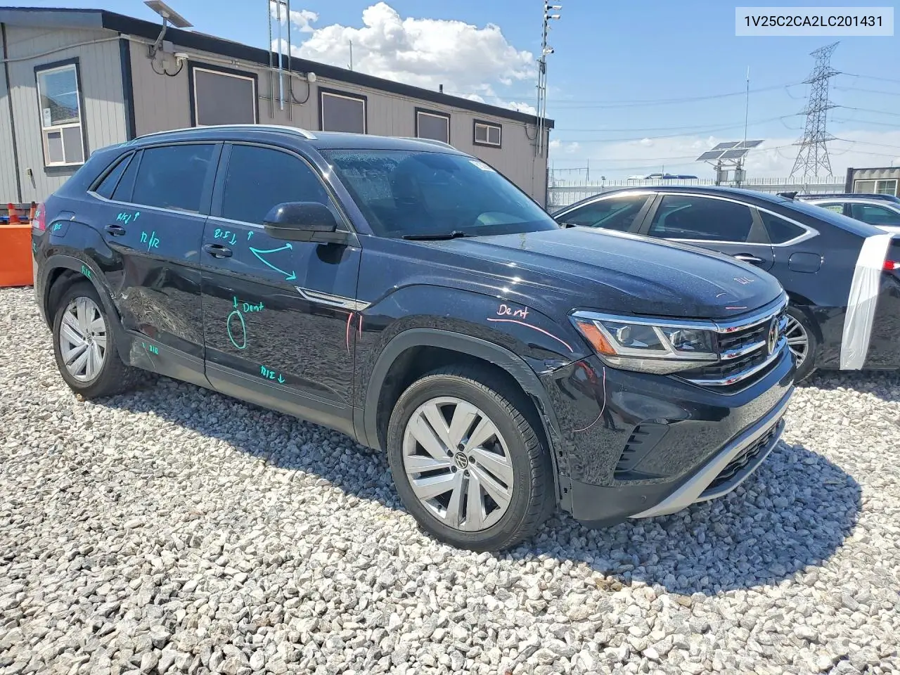 2020 Volkswagen Atlas Cross Sport Se VIN: 1V25C2CA2LC201431 Lot: 61329946