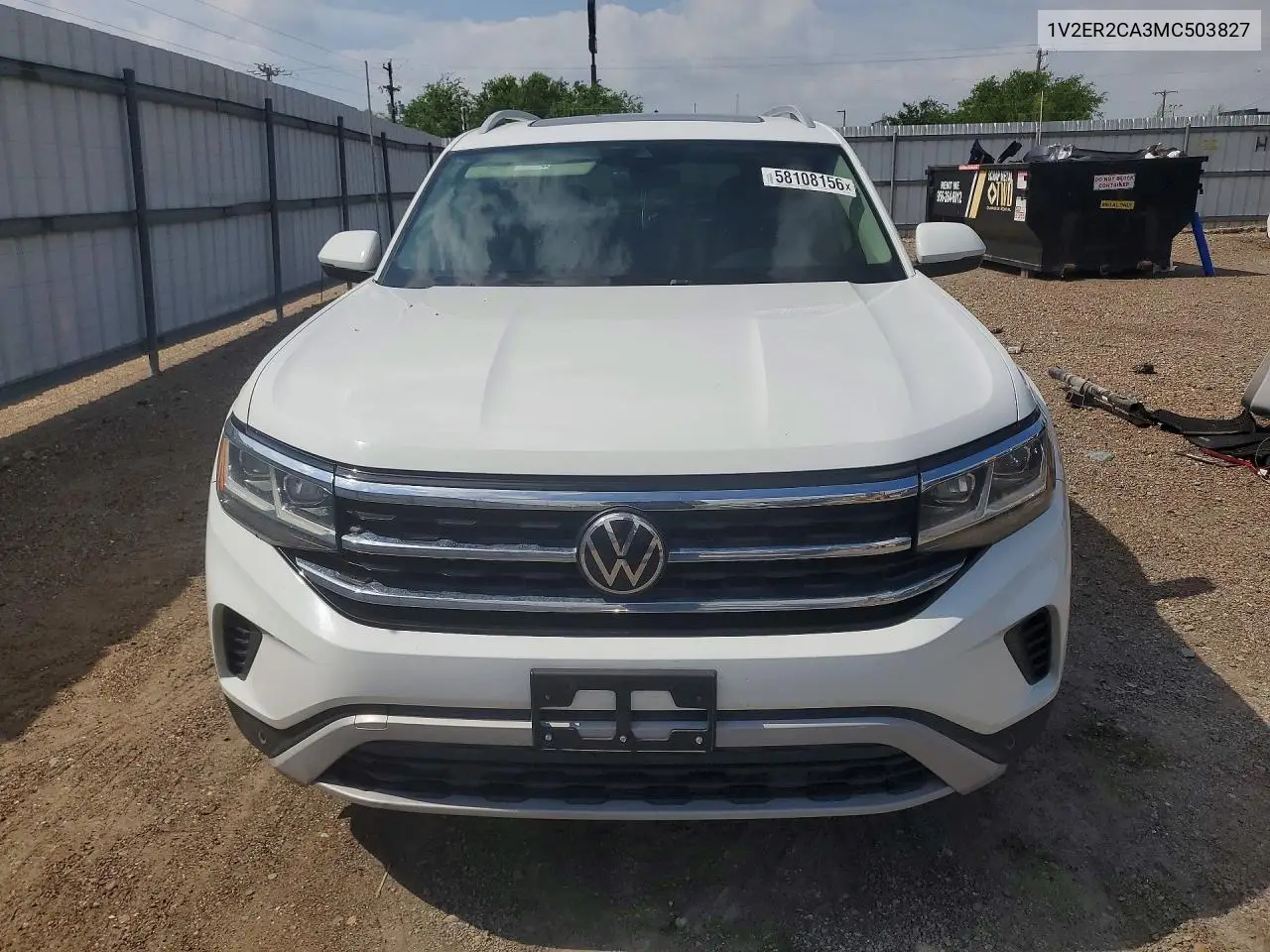 2021 Volkswagen Atlas Sel VIN: 1V2ER2CA3MC503827 Lot: 58108156