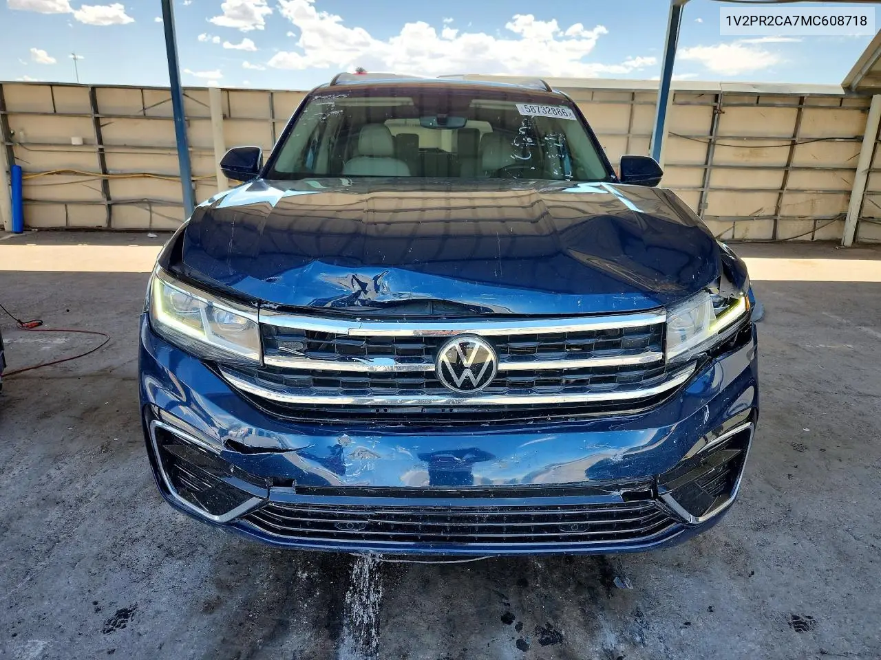 2021 Volkswagen Atlas Se VIN: 1V2PR2CA7MC608718 Lot: 58732886