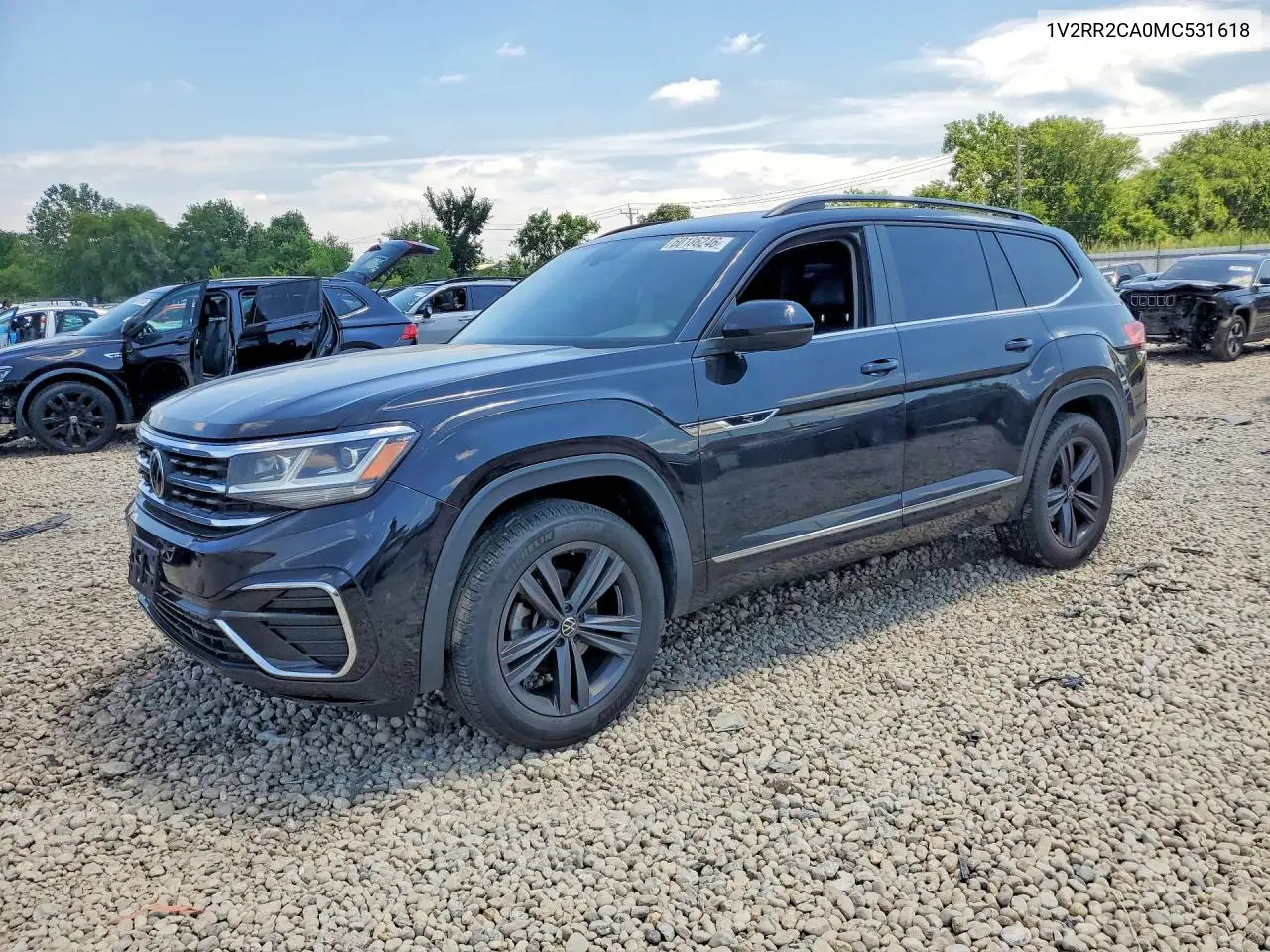 2021 Volkswagen Atlas Se VIN: 1V2RR2CA0MC531618 Lot: 60186246