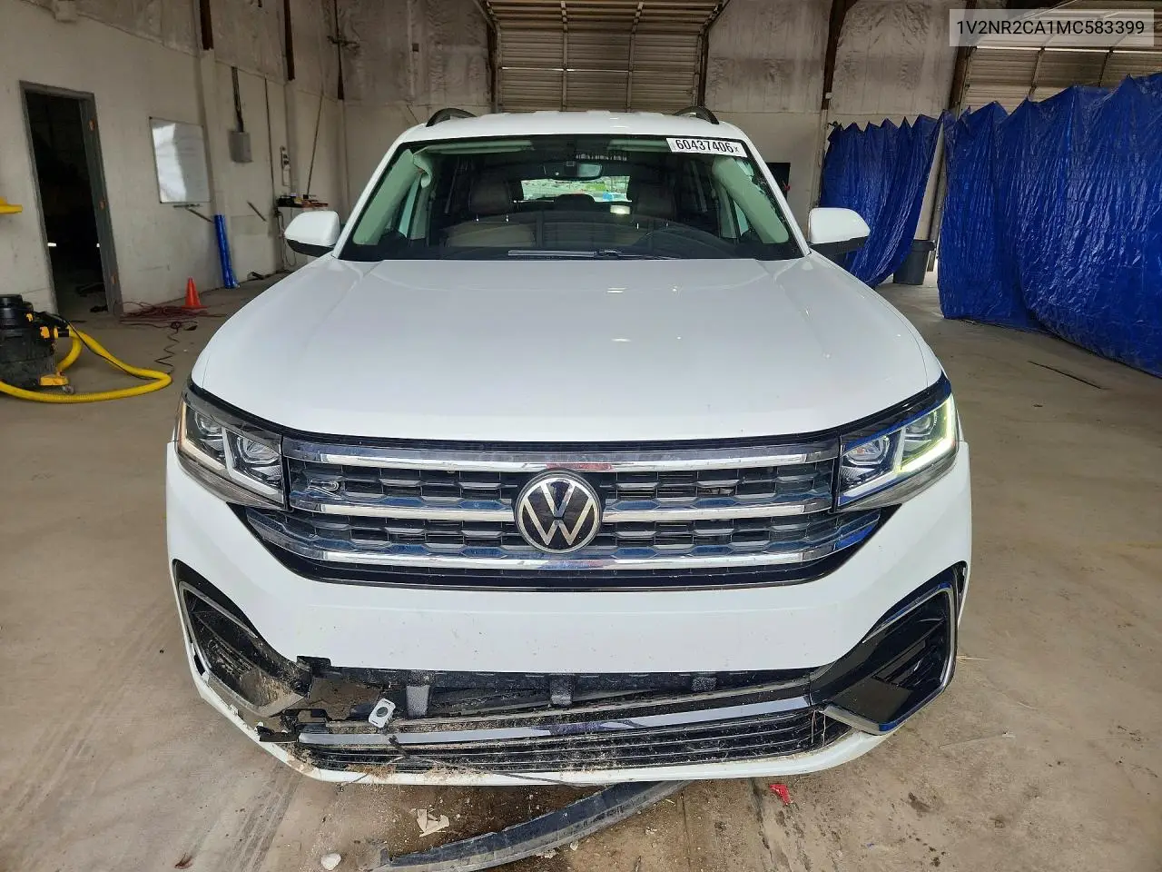 2021 Volkswagen Atlas Se VIN: 1V2NR2CA1MC583399 Lot: 60437406