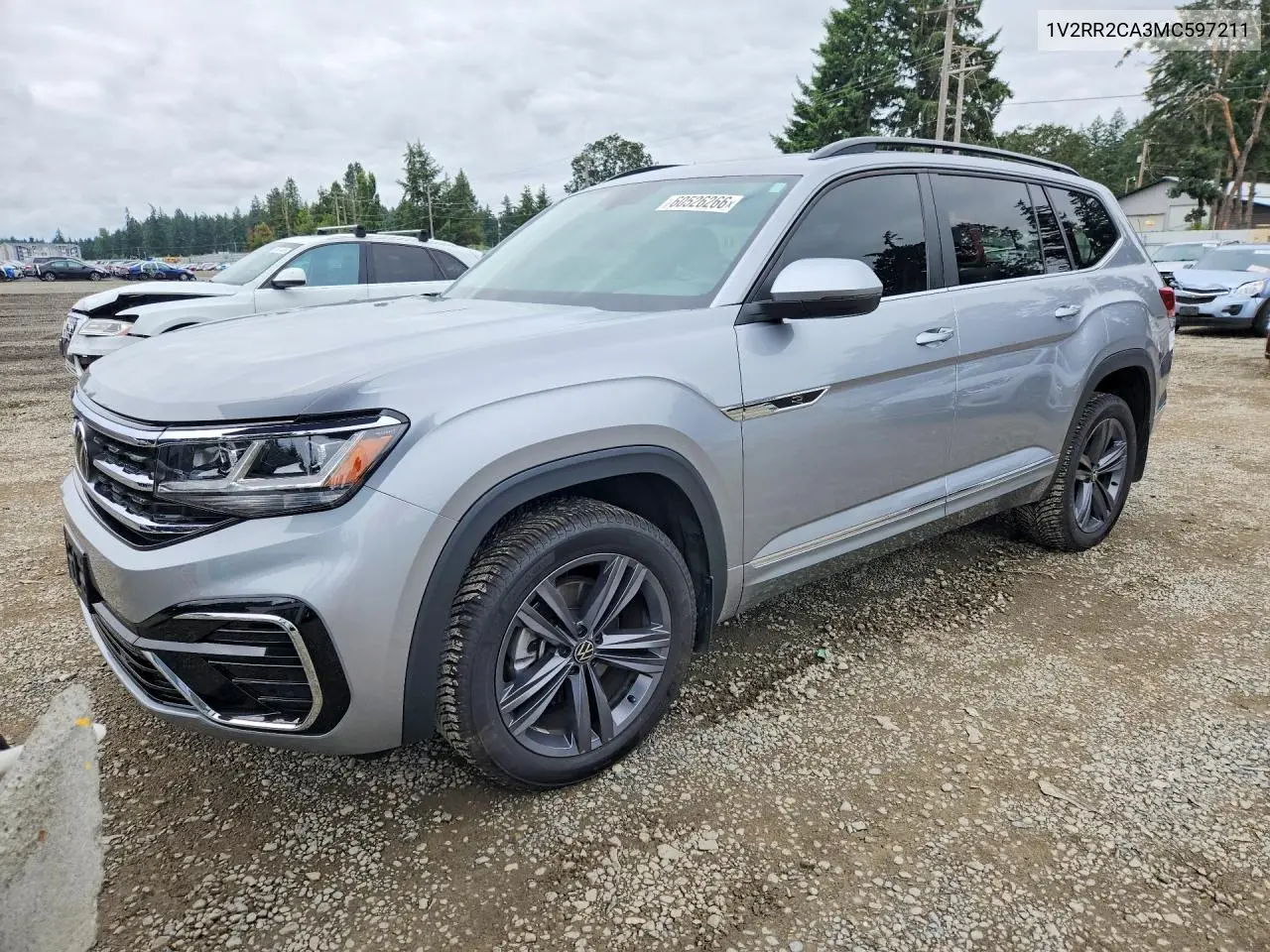 2021 Volkswagen Atlas Se VIN: 1V2RR2CA3MC597211 Lot: 60526266