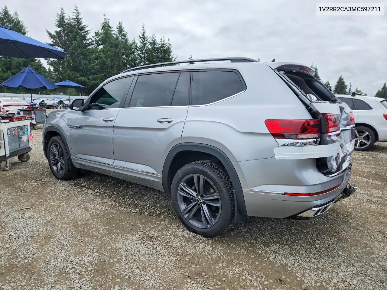 2021 Volkswagen Atlas Se VIN: 1V2RR2CA3MC597211 Lot: 60526266