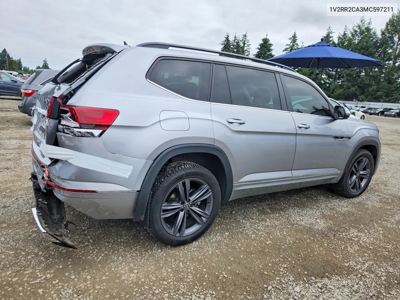 2021 Volkswagen Atlas Se VIN: 1V2RR2CA3MC597211 Lot: 60526266