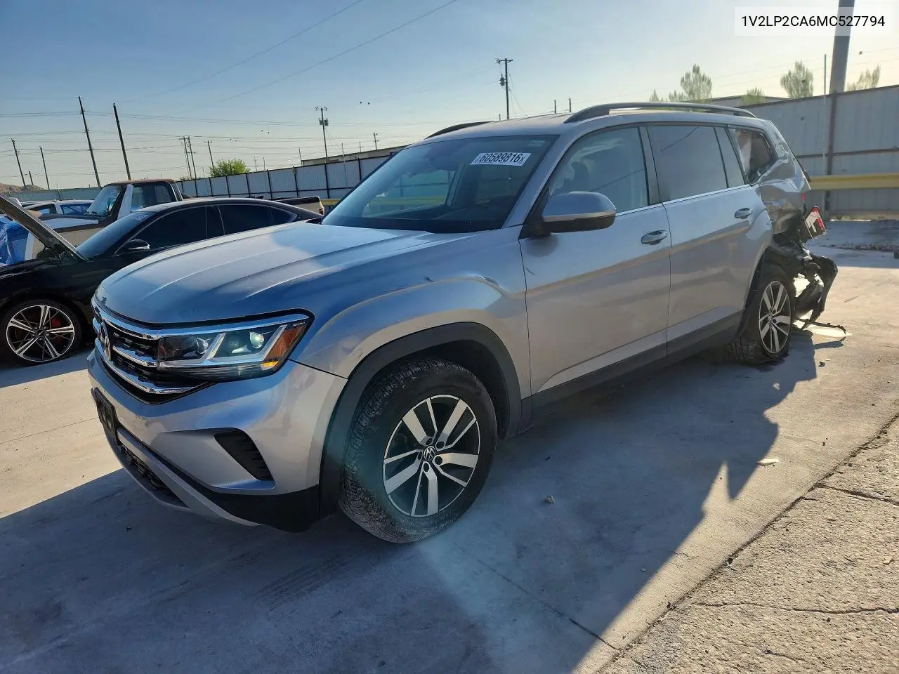2021 Volkswagen Atlas Se VIN: 1V2LP2CA6MC527794 Lot: 60589816