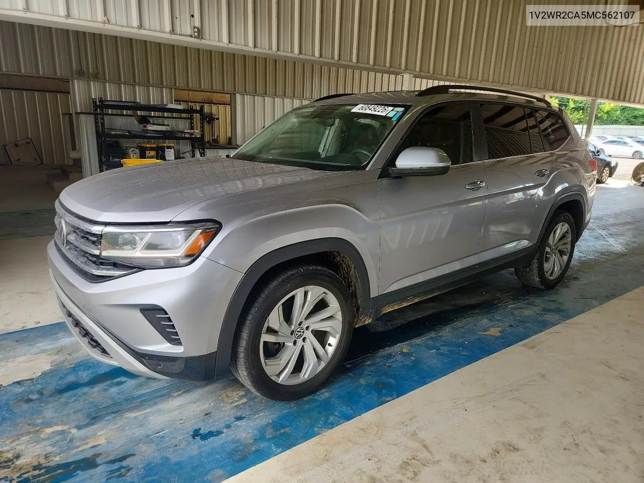 2021 Volkswagen Atlas Se VIN: 1V2WR2CA5MC562107 Lot: 60849226
