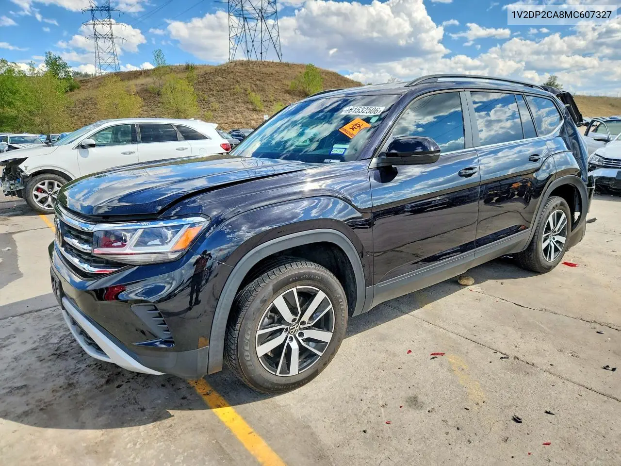 2021 Volkswagen Atlas Se VIN: 1V2DP2CA8MC607327 Lot: 61532506