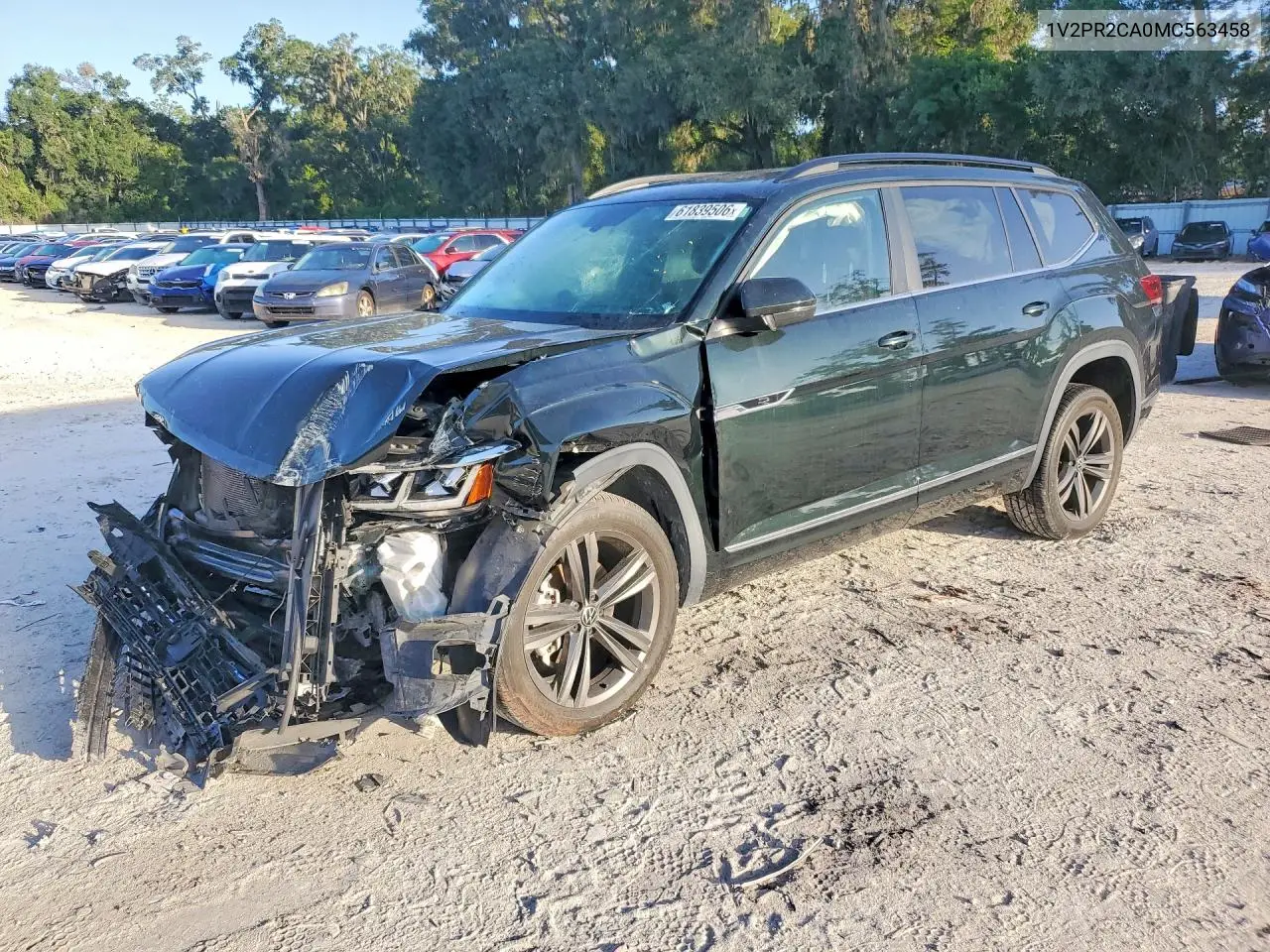 2021 Volkswagen Atlas Se VIN: 1V2PR2CA0MC563458 Lot: 61839506