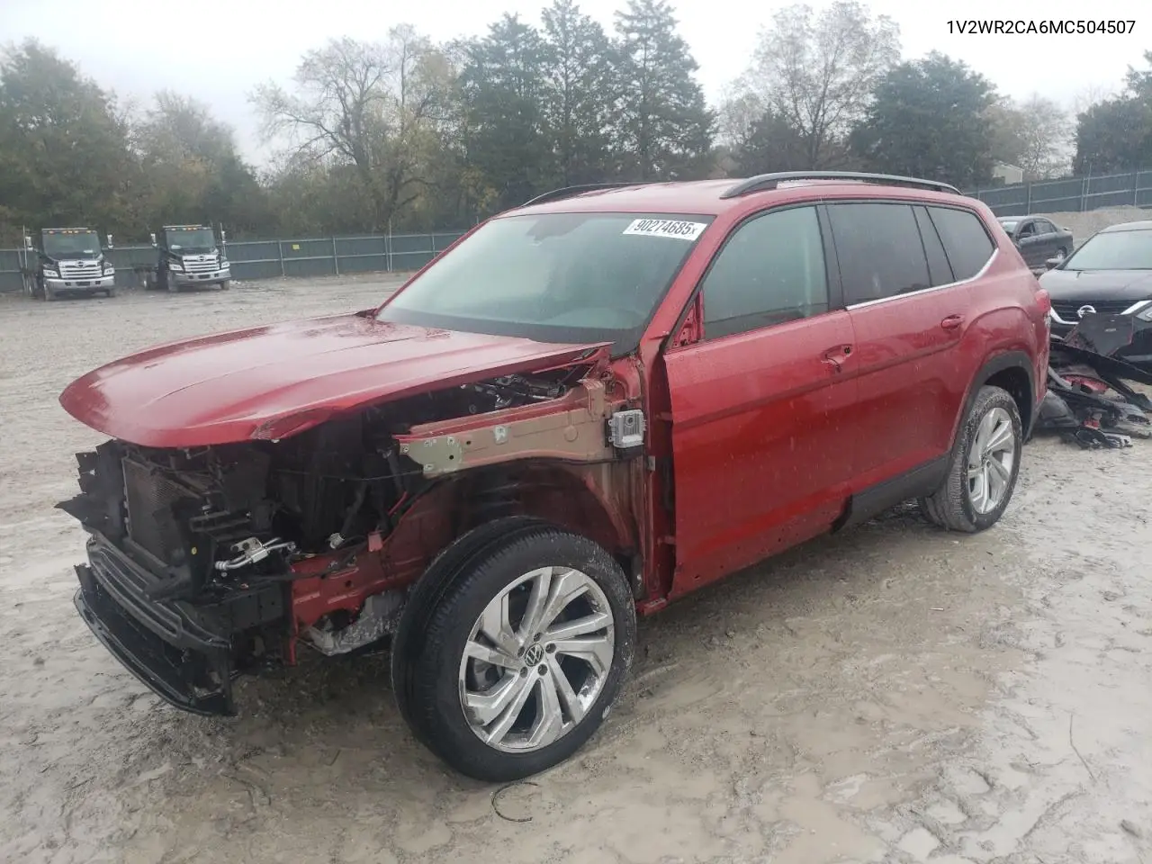 1V2WR2CA6MC504507 2021 Volkswagen Atlas Se