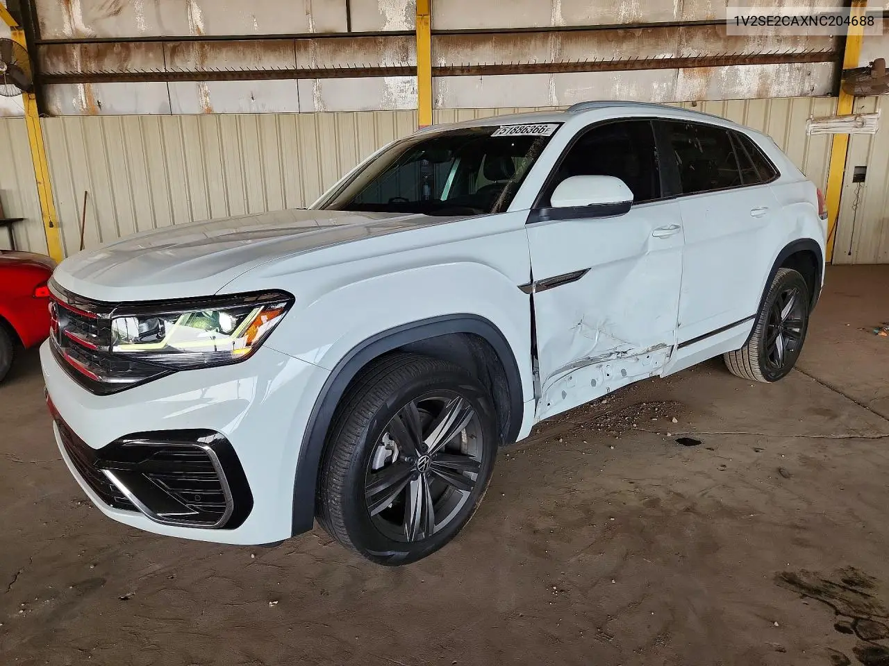 2022 Volkswagen Atlas Cross Sport Sel R-Line VIN: 1V2SE2CAXNC204688 Lot: 51886366