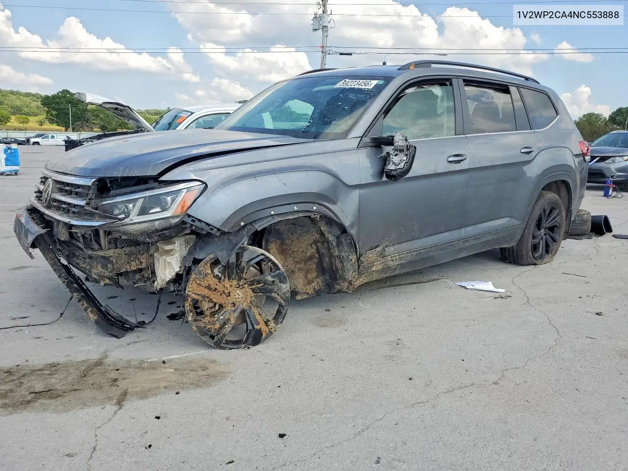 2022 Volkswagen Atlas Se VIN: 1V2WP2CA4NC553888 Lot: 59223456