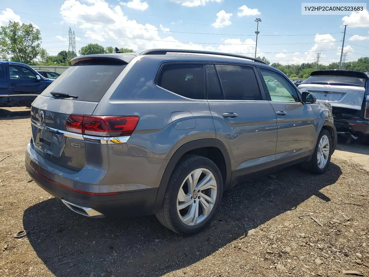 2022 Volkswagen Atlas Se VIN: 1V2HP2CA0NC523683 Lot: 59587496