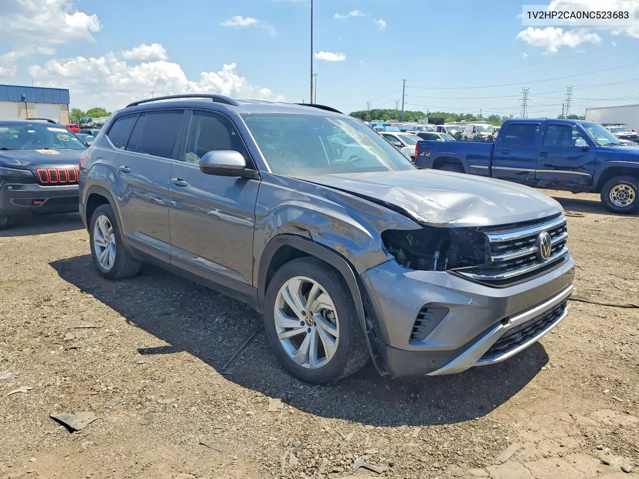 2022 Volkswagen Atlas Se VIN: 1V2HP2CA0NC523683 Lot: 59587496