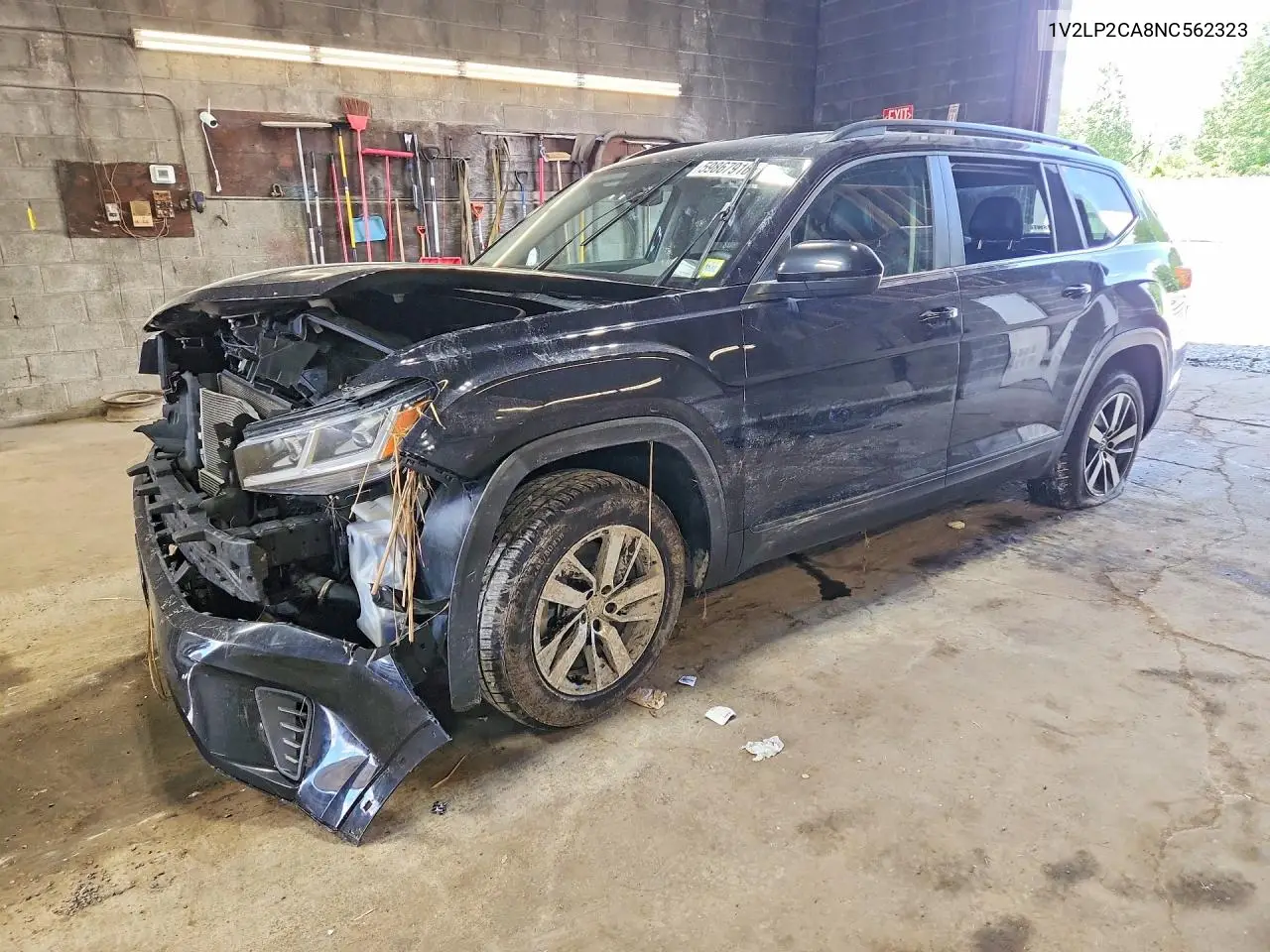 2022 Volkswagen Atlas Se VIN: 1V2LP2CA8NC562323 Lot: 59867916