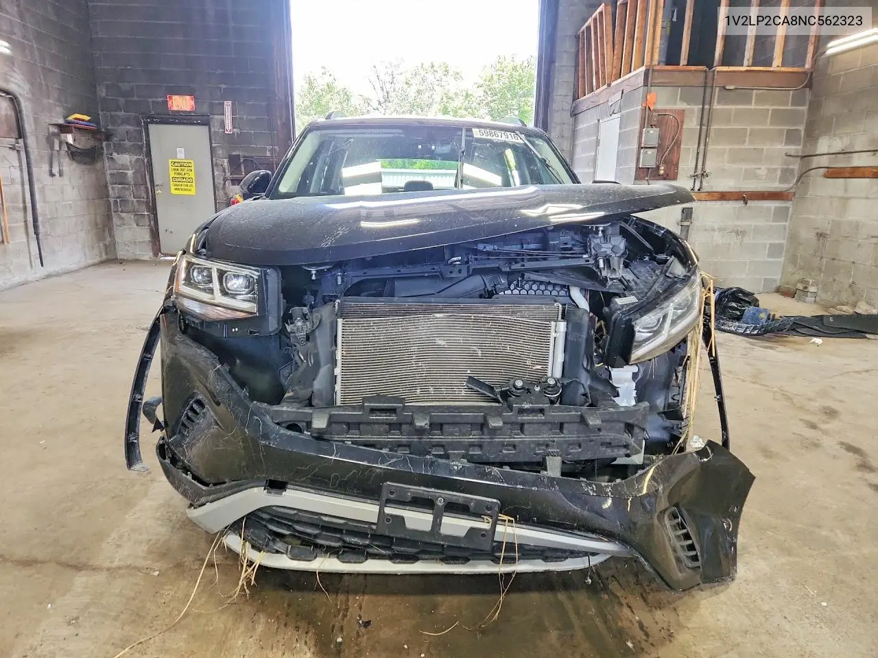2022 Volkswagen Atlas Se VIN: 1V2LP2CA8NC562323 Lot: 59867916