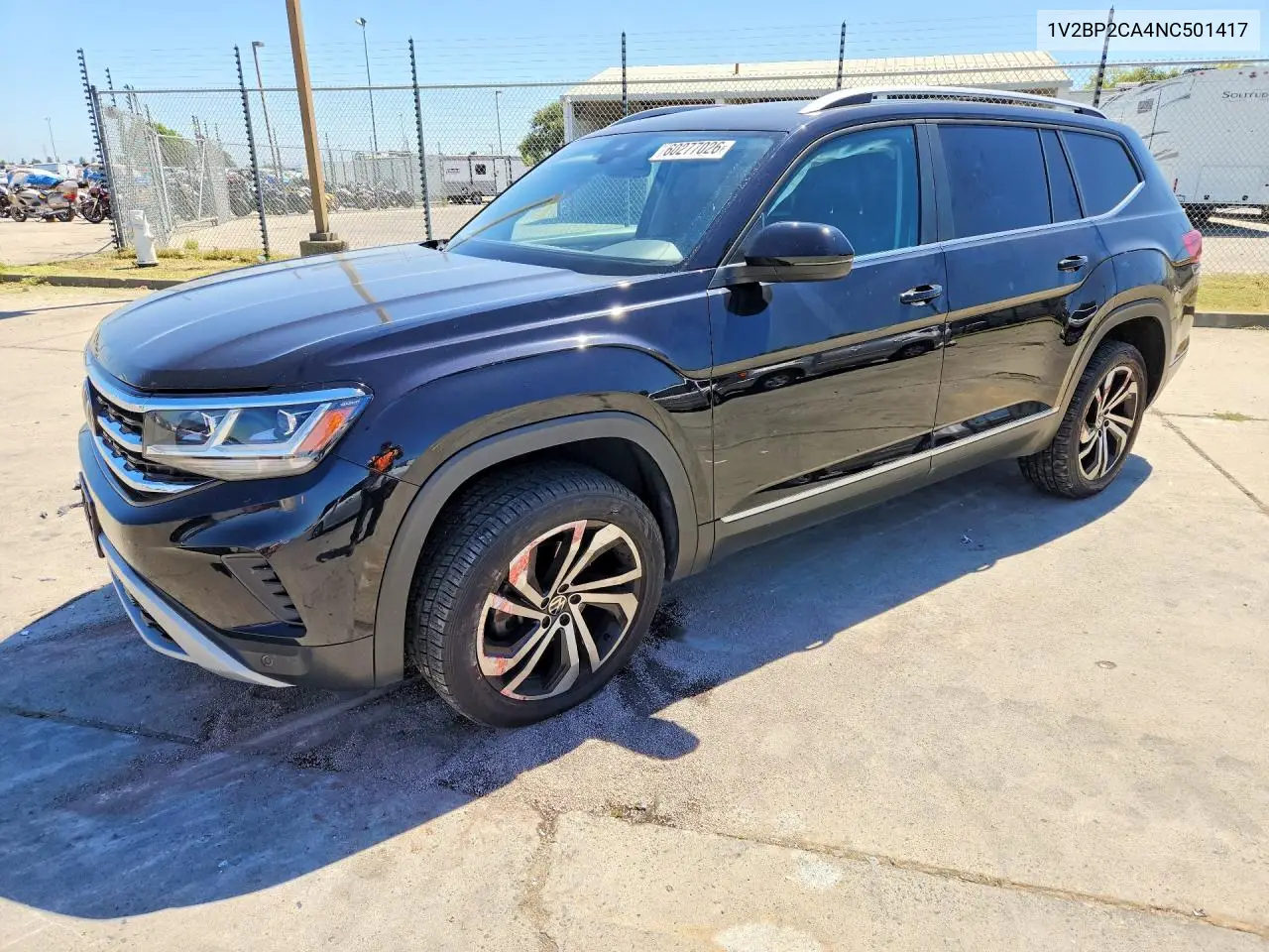 2022 Volkswagen Atlas Sel VIN: 1V2BP2CA4NC501417 Lot: 60277026