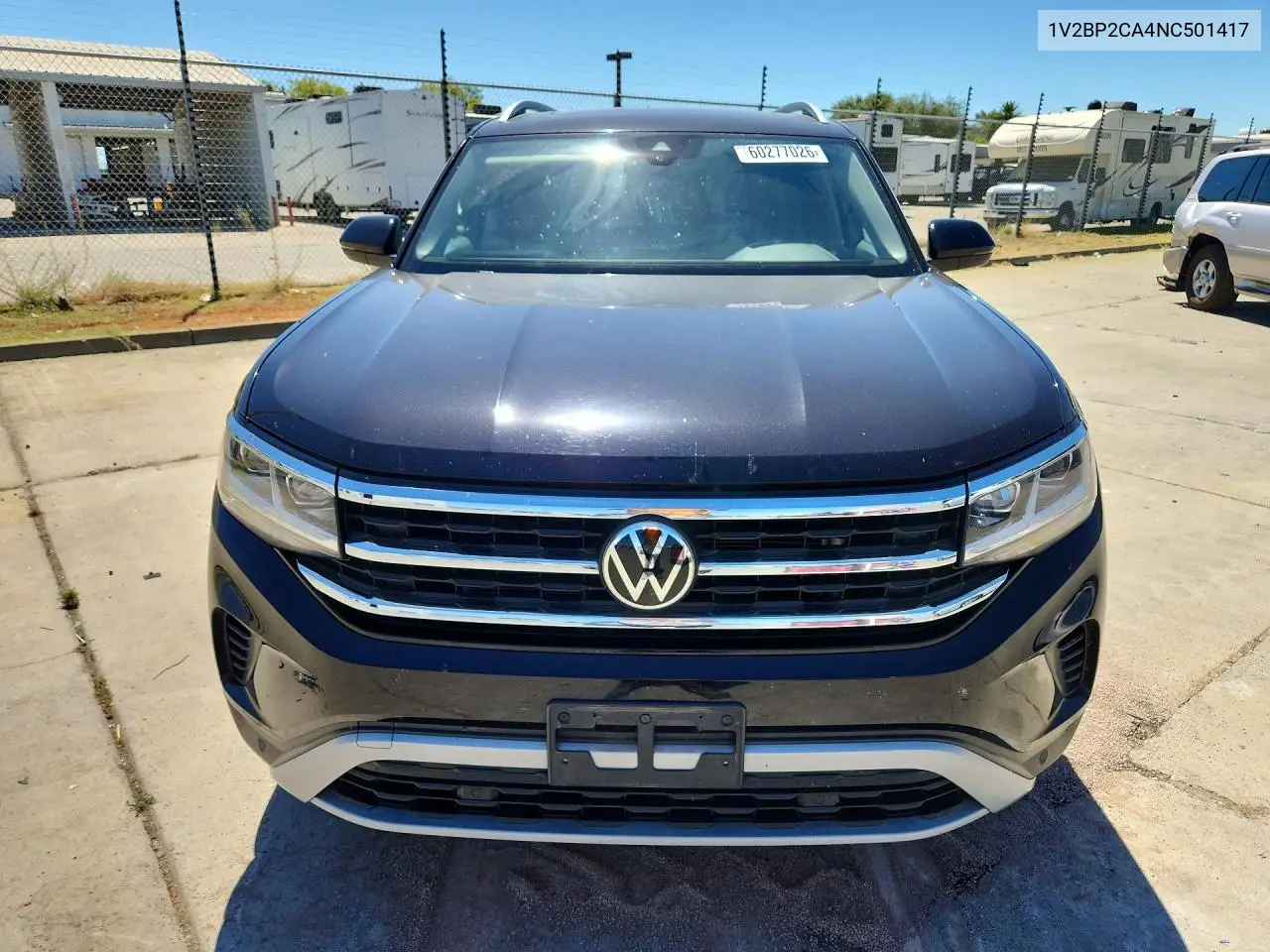2022 Volkswagen Atlas Sel VIN: 1V2BP2CA4NC501417 Lot: 60277026
