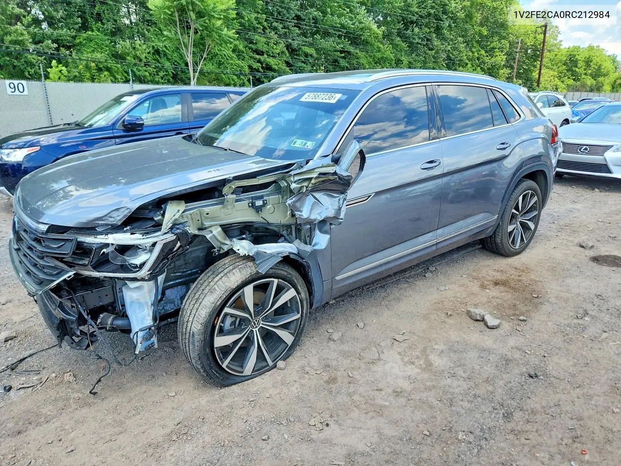 2024 Volkswagen Atlas Cross Sport Sel Premium R-Line VIN: 1V2FE2CA0RC212984 Lot: 57887236