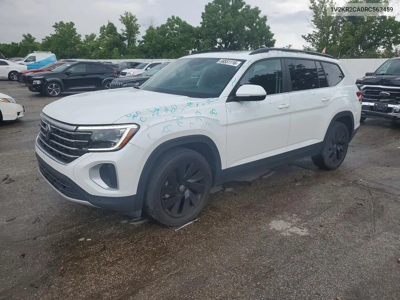2024 Volkswagen Atlas Se VIN: 1V2KR2CA0RC563459 Lot: 58551116