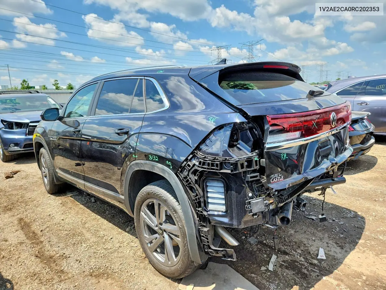 2024 Volkswagen Atlas Cross Sport Sel R-Line VIN: 1V2AE2CA0RC202353 Lot: 59336736