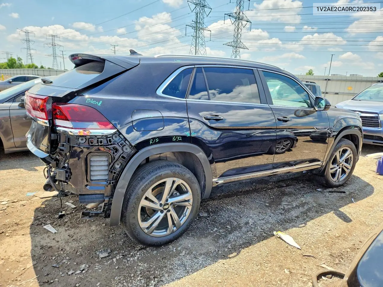 2024 Volkswagen Atlas Cross Sport Sel R-Line VIN: 1V2AE2CA0RC202353 Lot: 59336736