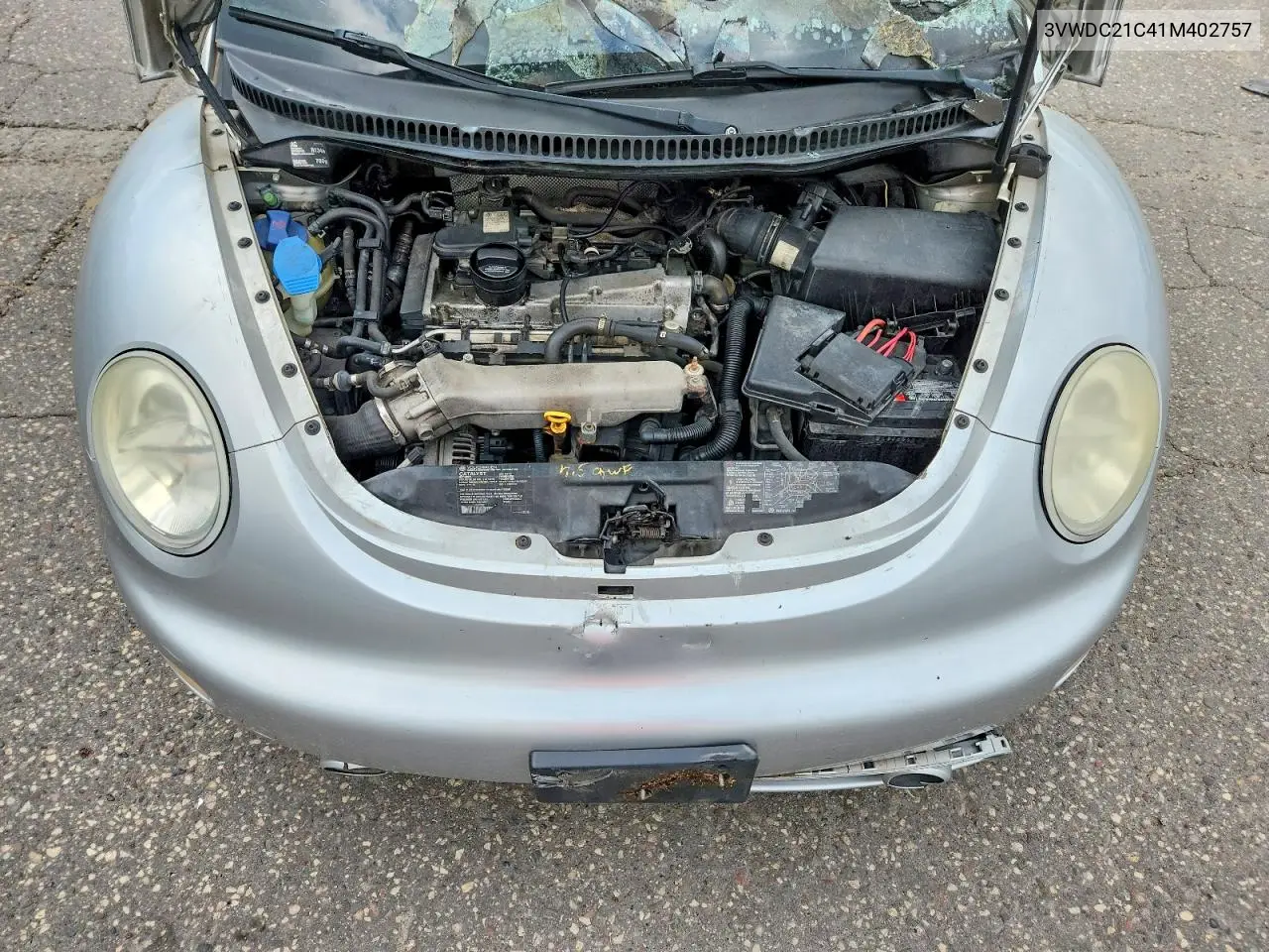 2001 Volkswagen New Beetle Glx VIN: 3VWDC21C41M402757 Lot: 60941576