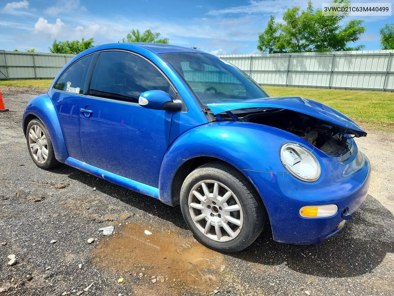 2003 Volkswagen New Beetle Gls VIN: 3VWCD21C63M440499 Lot: 56095066