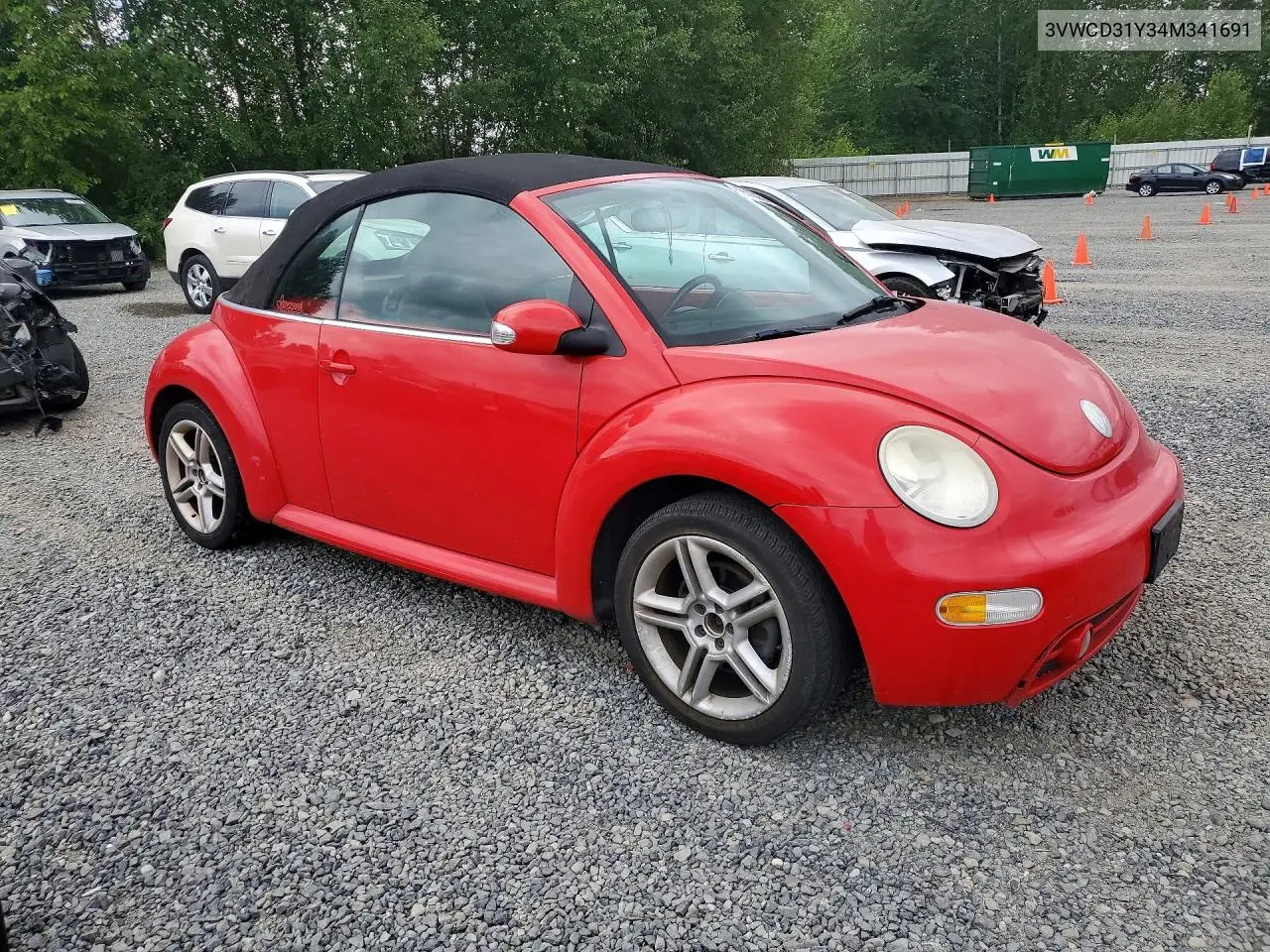 2004 Volkswagen New Beetle Gls VIN: 3VWCD31Y34M341691 Lot: 59113256