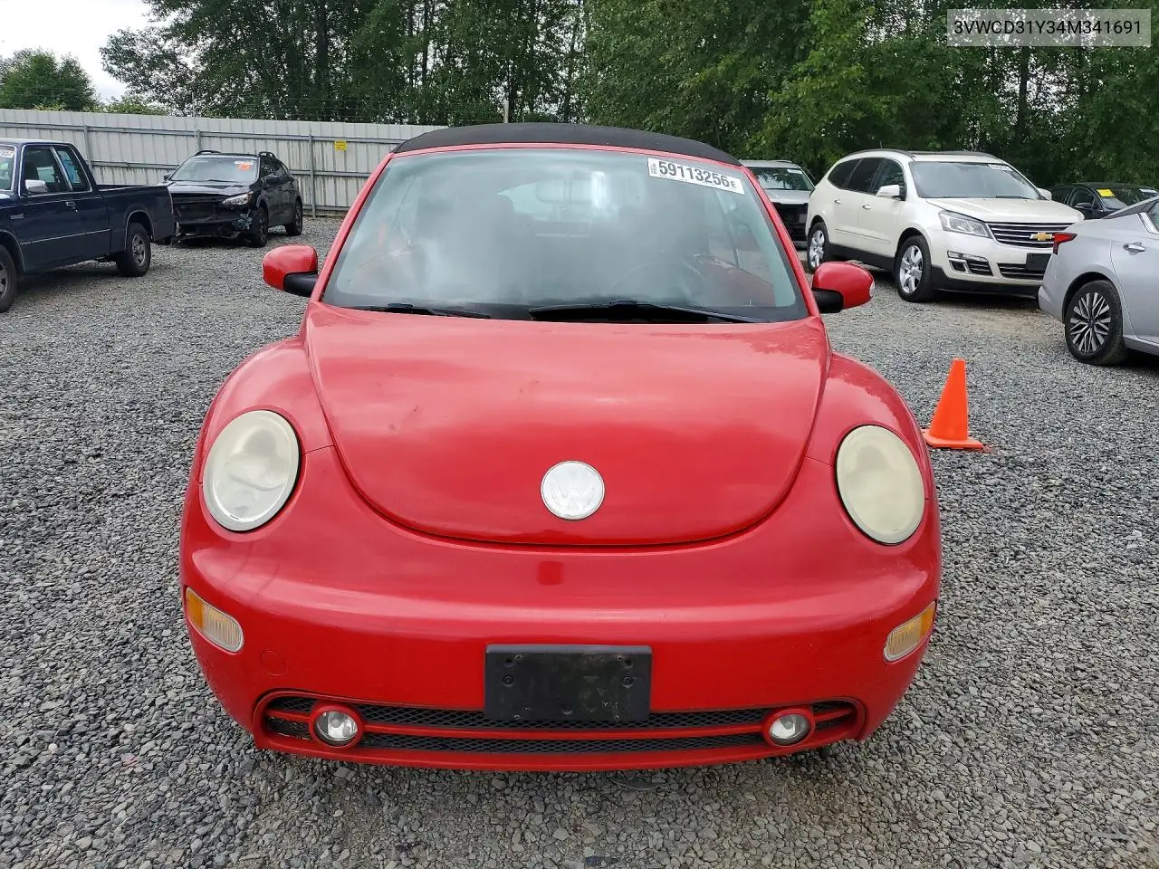 2004 Volkswagen New Beetle Gls VIN: 3VWCD31Y34M341691 Lot: 59113256