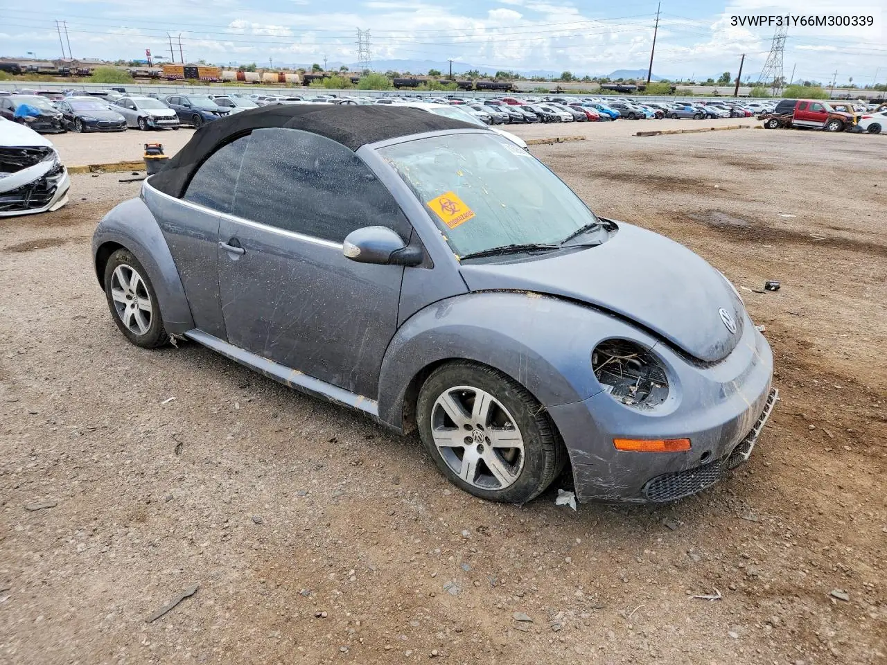 2006 Volkswagen New Beetle Convertible VIN: 3VWPF31Y66M300339 Lot: 61625976