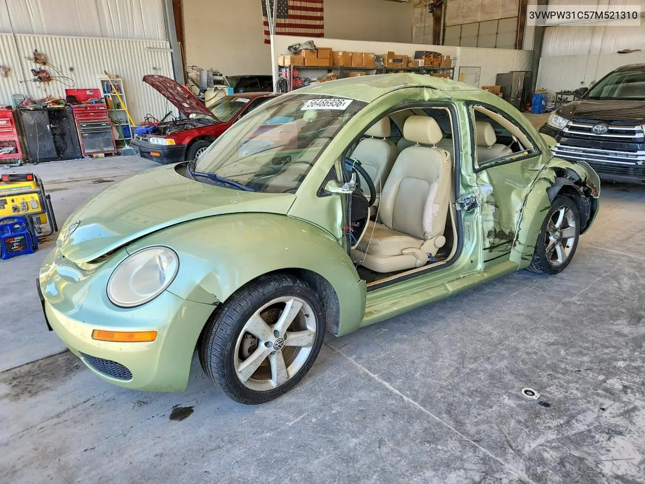2007 Volkswagen New Beetle VIN: 3VWPW31C57M521310 Lot: 56486936