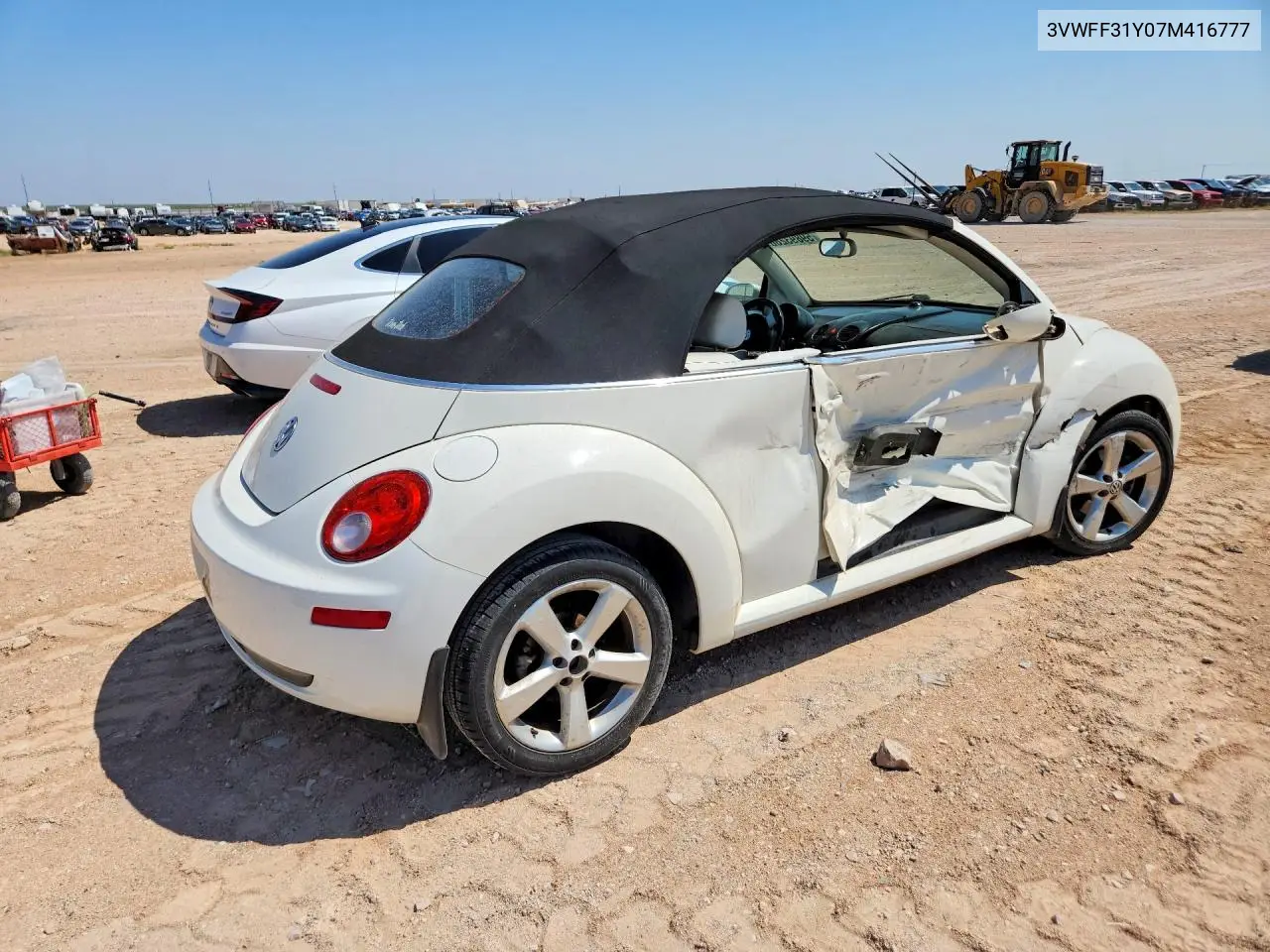 2007 Volkswagen New Beetle Triple White VIN: 3VWFF31Y07M416777 Lot: 59893286