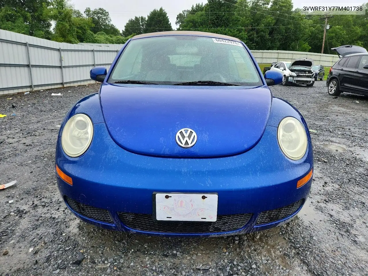 2007 Volkswagen New Beetle Convertible Option Package 1 VIN: 3VWRF31Y77M401738 Lot: 60422976