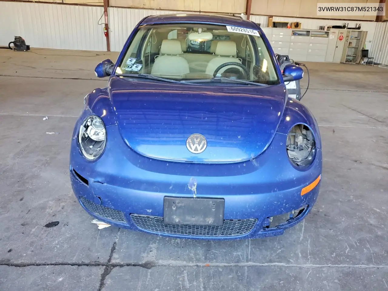2007 Volkswagen New Beetle 2.5L Option Package 1 VIN: 3VWRW31C87M521343 Lot: 60928516